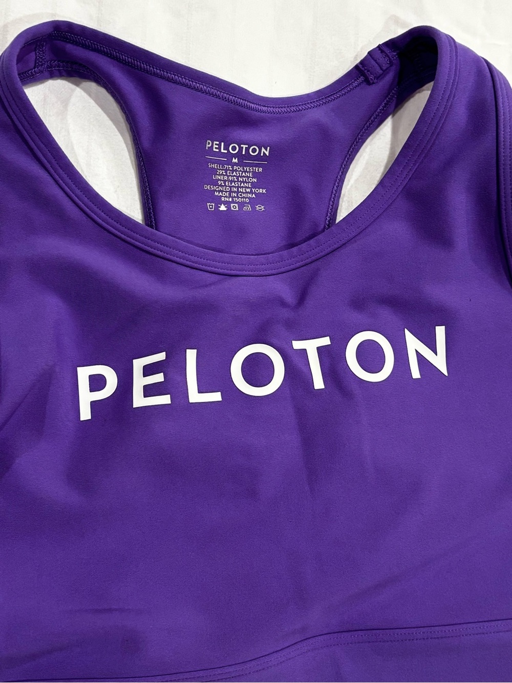 Peloton Purple Racerback Sports bra Medium women’s - Picture 2 of 5